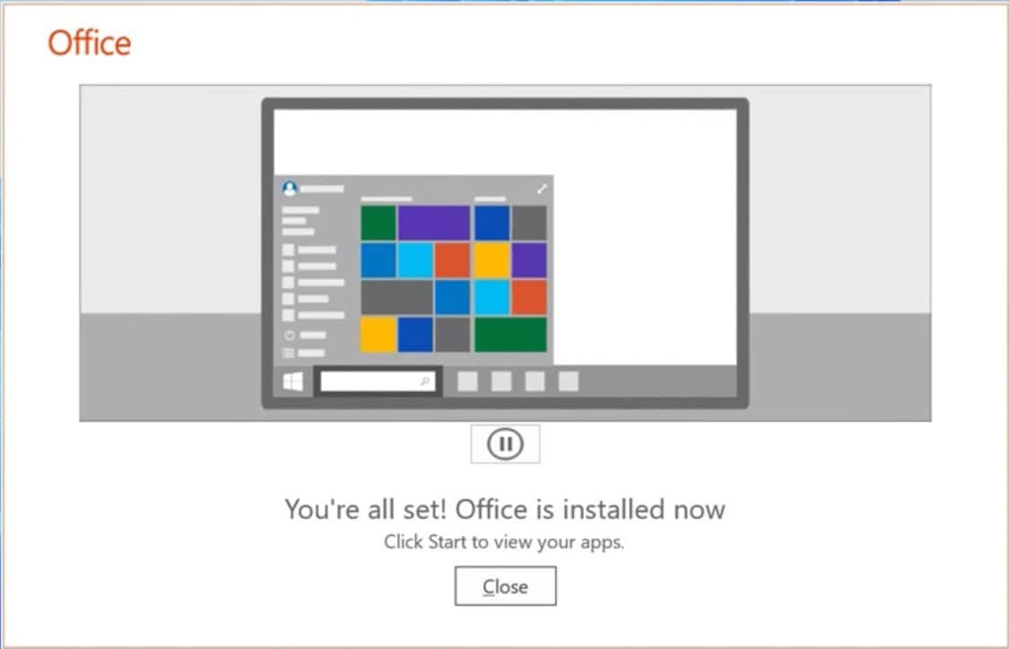 Microsoft Office 2019 activating